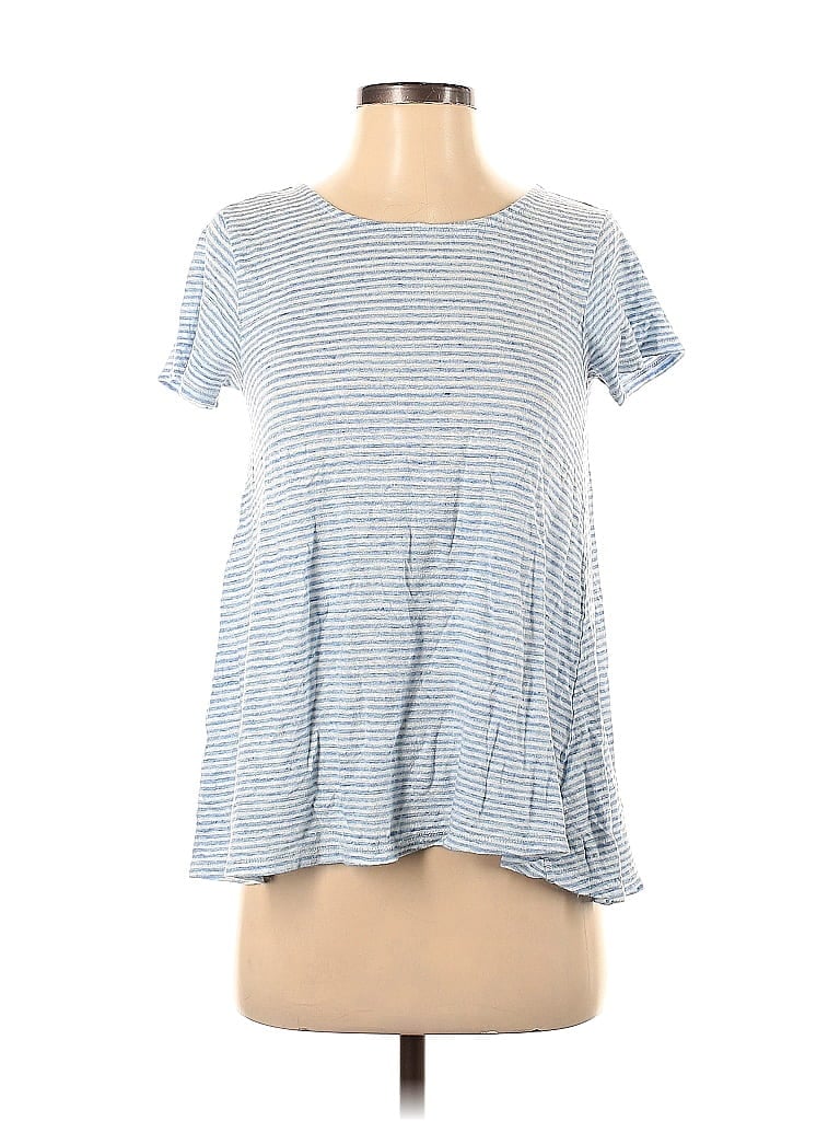 Seed 100% Linen Blue Short Sleeve T-Shirt Size XS - photo 1
