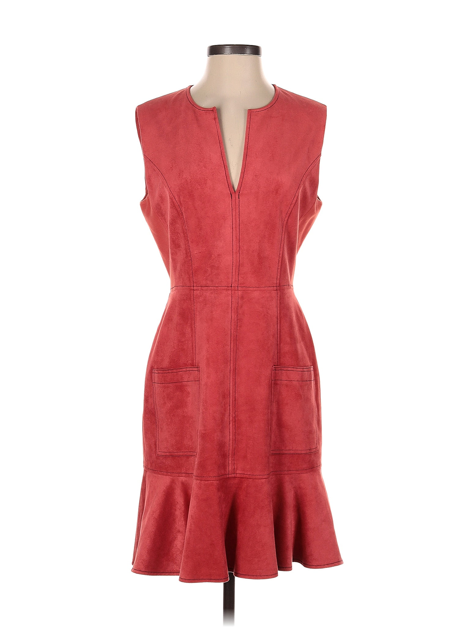 BCBGMAXAZRIA Solid Red Casual Dress Size 0 81 off ThredUp