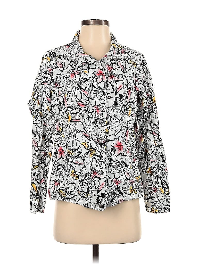 Pre-owned Christopher & Banks Jacket In Silver