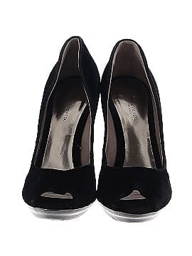Bottega Veneta Black Velvet Peep Toe Heels (view 2)