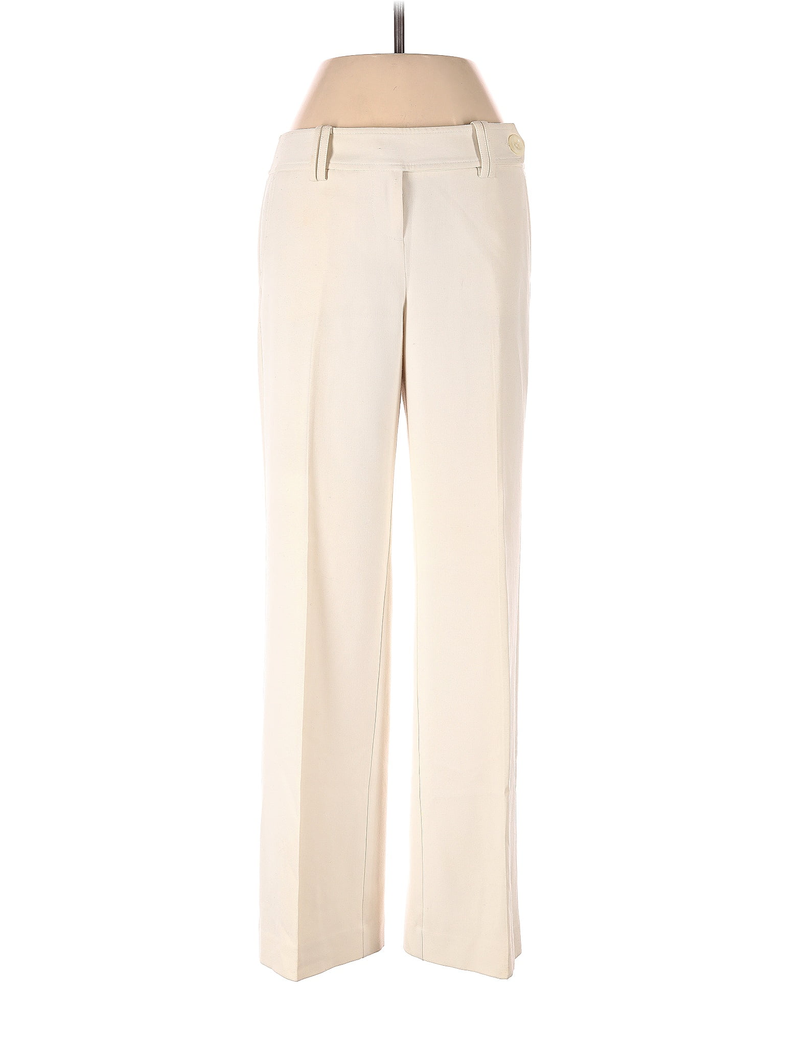 Ann Taylor LOFT Solid Ivory Dress Pants Size 0 72 off ThredUp