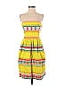 Leifsdottir 100% Cotton Aztec Or Tribal Print Yellow Casual Dress Size 2 - photo 1
