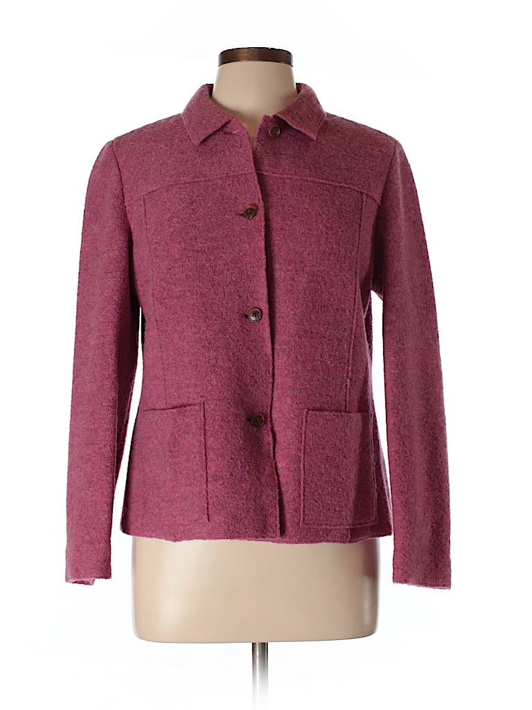 Lands' End 100% Wool Solid Pink Wool Blazer Size 12 (Petite) - 78% off ...