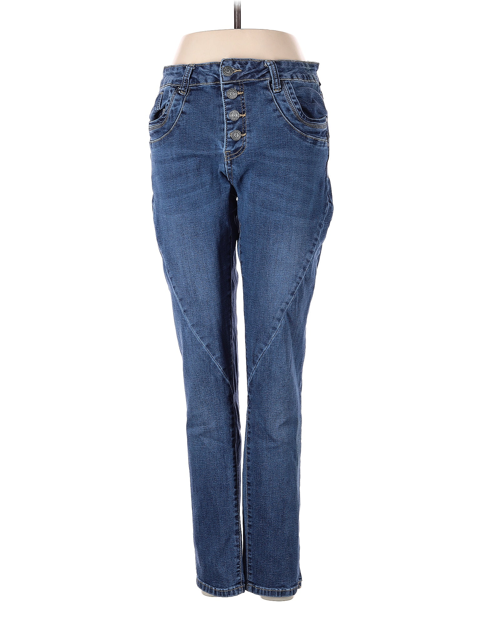 Assorted Brands Solid Blue Jeans Size 38 (EU) - 54% off