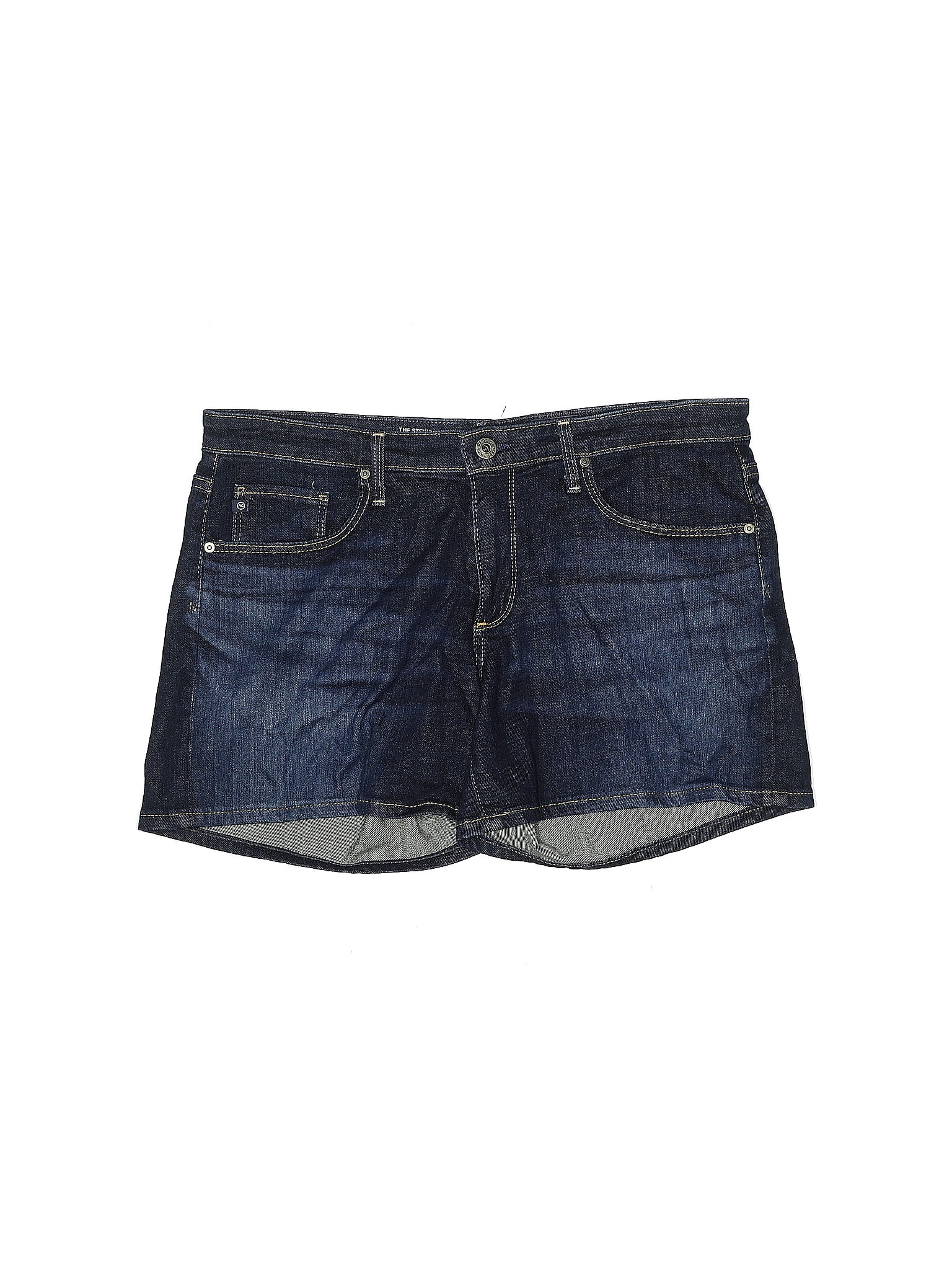 Adriano Goldschmied Solid Blue Denim Shorts 30 Waist - 80% off