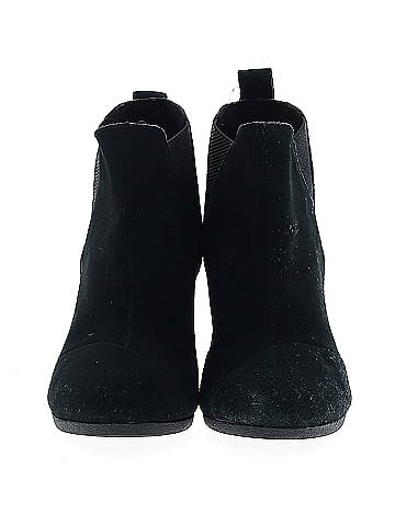 TOMS Solid Black Ankle Boots Size 7 - 60% off