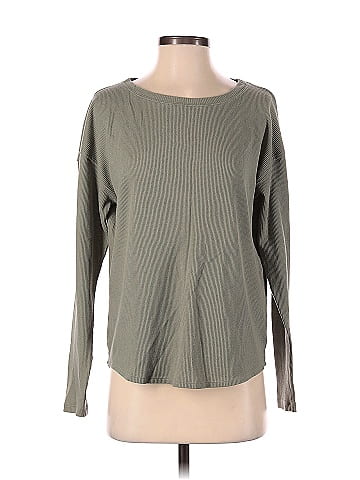 Victoria's Secret Pink Solid Green Thermal Top Size S - 48% off