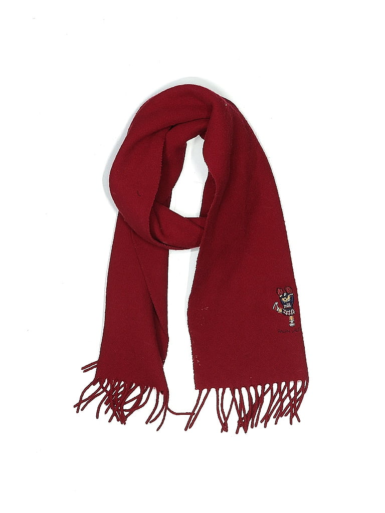 Ralph Lauren 100% Lambswool Solid Maroon Burgundy Scarf One Size - 67% ...