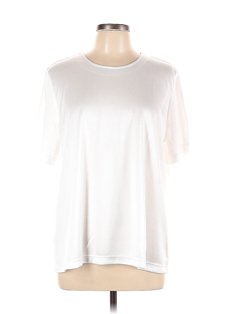 Blair White Short Sleeve Blouse Size L - 45% off | ThredUp