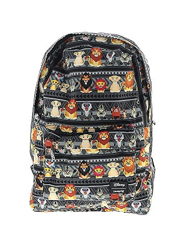Disney X Loungefly 100% Polyester Print Multi Color Black Backpack