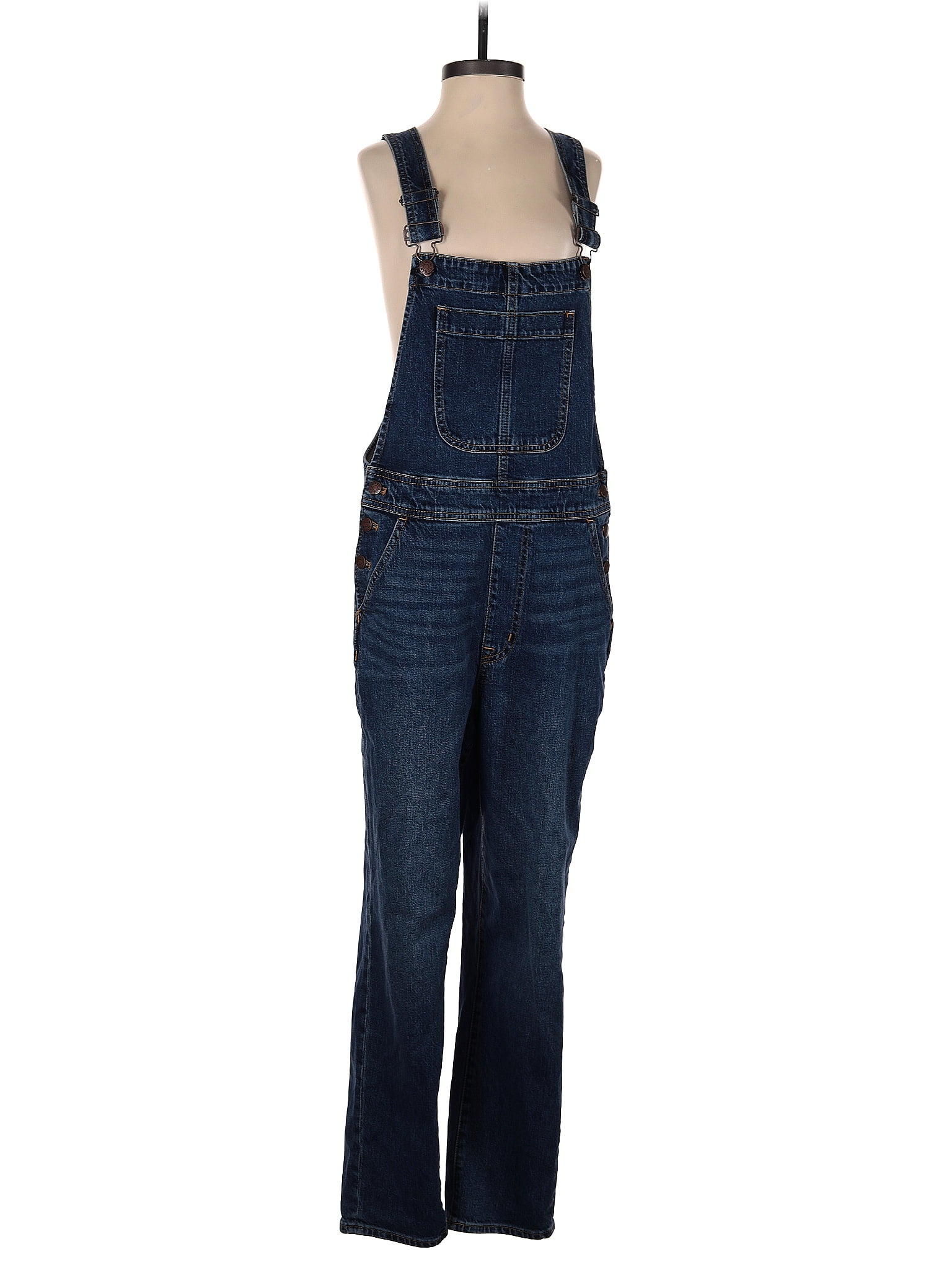 J.Crew Factory Store Solid Blue Overalls Size XS - 40% off | ThredUp