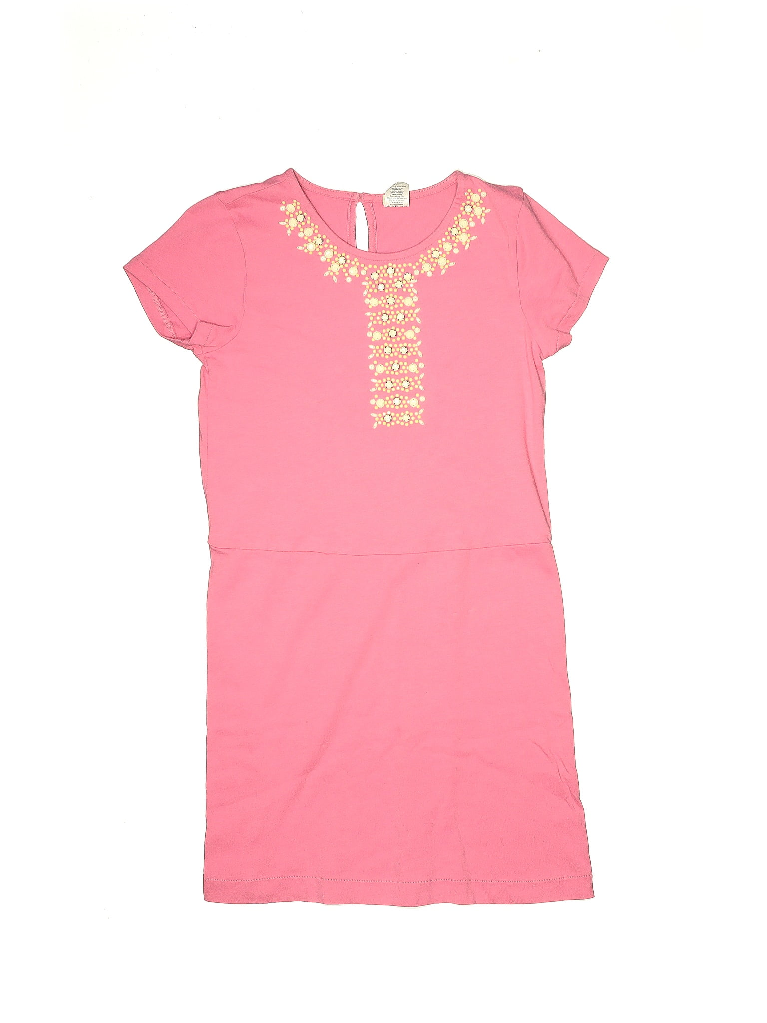 Robe D'été Crewcuts Manches Courtes - Taille 14, Coton Léger Gaze, Couleur Orange, Occasion Très Bon état