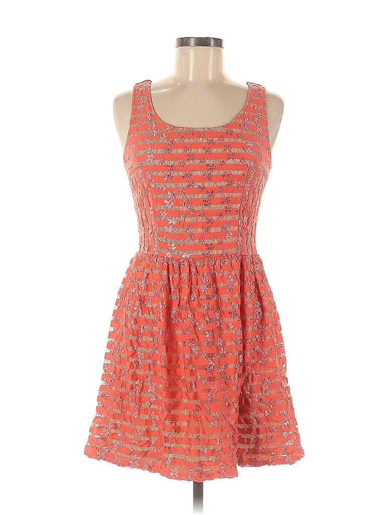 Love Ady Hearts Orange Casual Dress Size M - photo 1