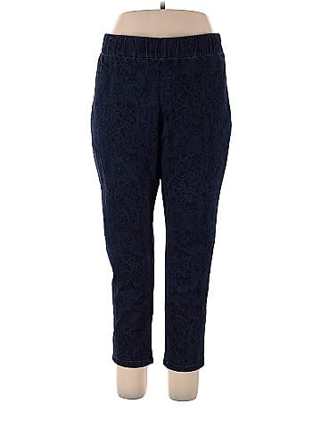 Soft Surroundings Leopard Print Blue Casual Pants Size XL (Petite) - 65%  off