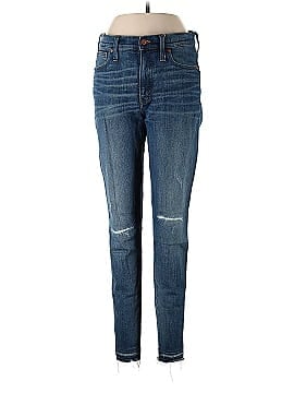 Madewell Tall 9" Mid-Rise Skinny Jeans in York Wash: Rip and Repair Edition (view 1)