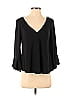 Amanda Uprichard 100% Polyester Black 3/4 Sleeve Blouse Size S - photo 1
