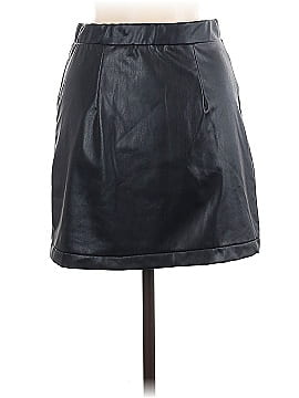 Olive and Oak Faux Leather Skirt (view 2)