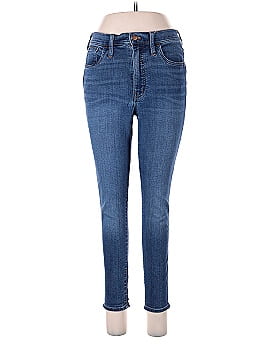 Madewell Petite 10" High-Rise Roadtripper Supersoft Jeans in Playford Wash (view 1)
