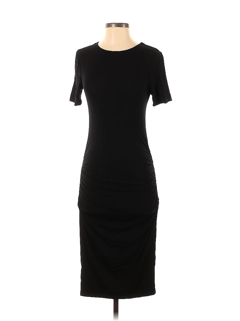 Venus Solid Black Casual Dress Size S - photo 1