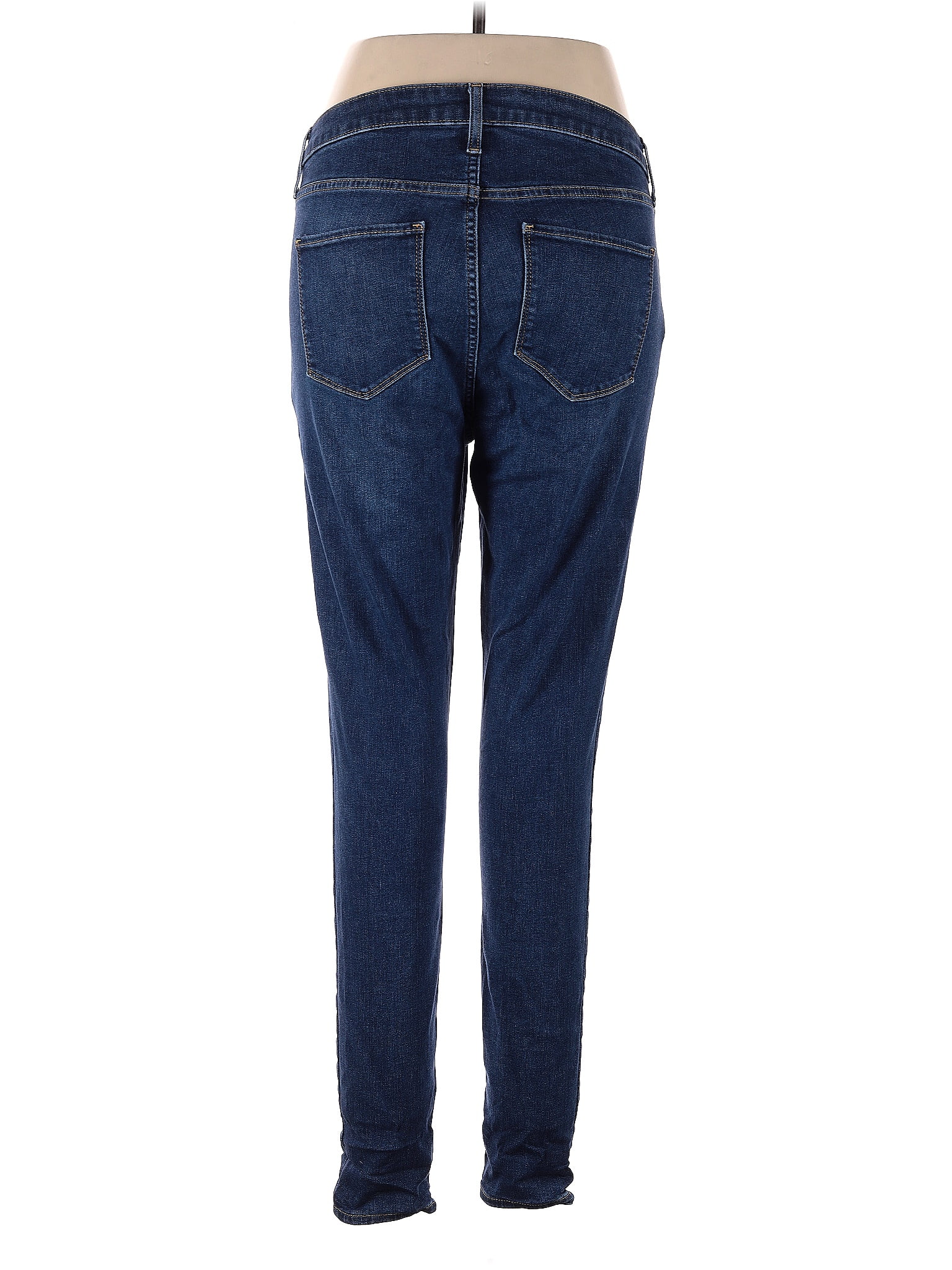 Gap Solid Blue Jeans Size 14 (Tall) - 68% off