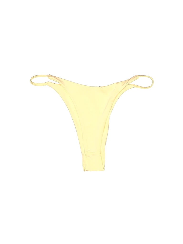 Pre-owned Prettylittlething Swimsuit Bottoms In Yellow