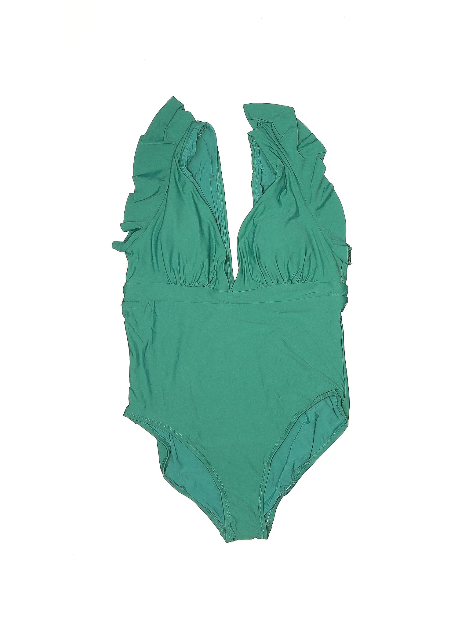 Modcloth Solid Green One Piece Swimsuit Size Xl 64 Off Thredup