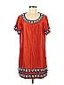 Calypso St. Barth 100% Silk Batik Aztec Or Tribal Print Orange Casual Dress Size M - photo 1