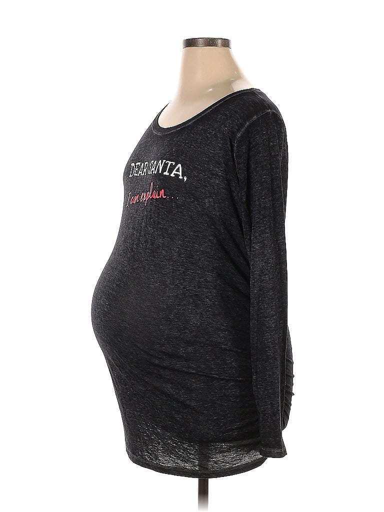 Motherhood Black Long Sleeve T-Shirt Size XL (Maternity) - photo 1