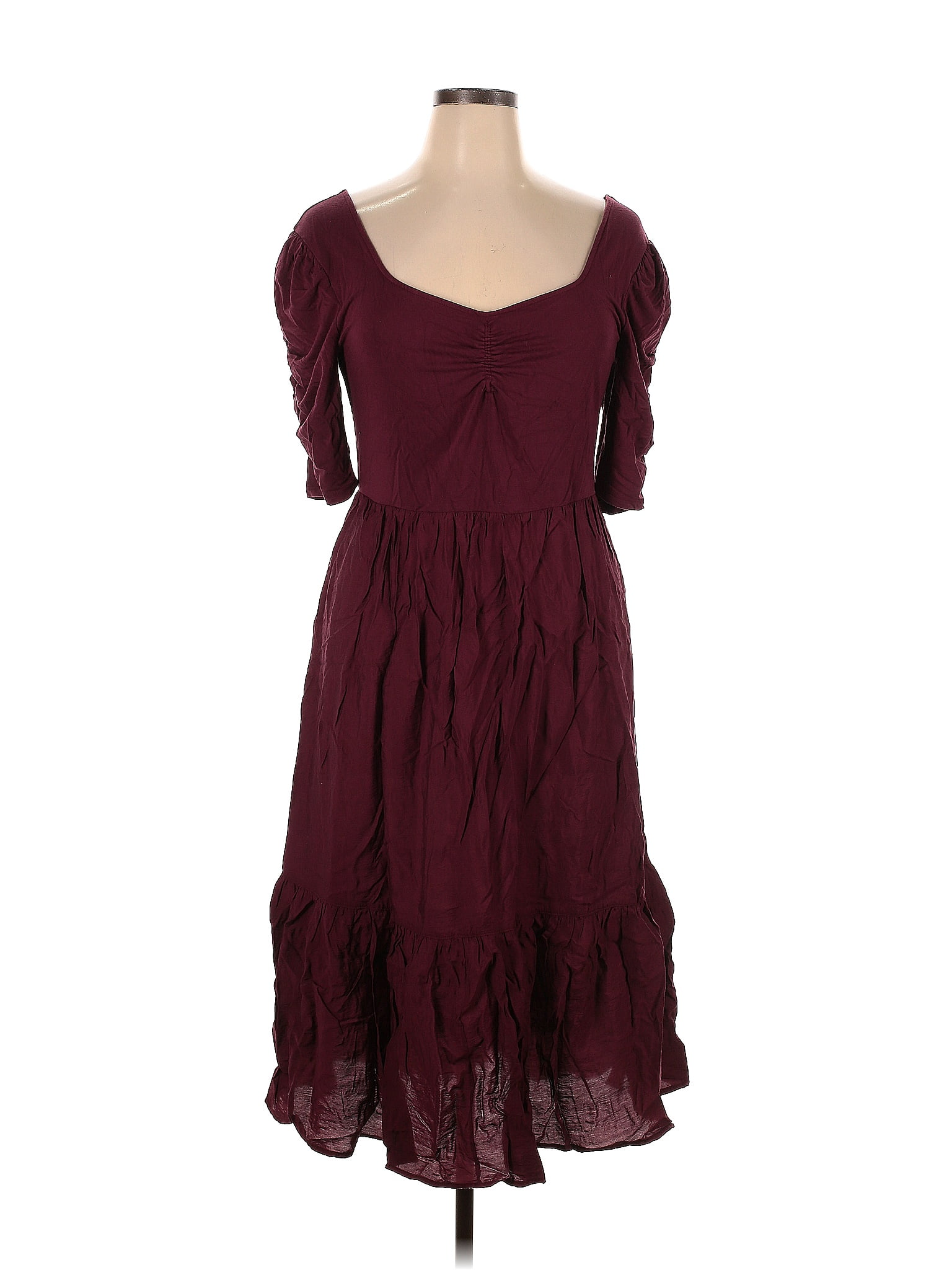 Gap Solid Maroon Burgundy Casual Dress Size Xl 67 Off Thredup