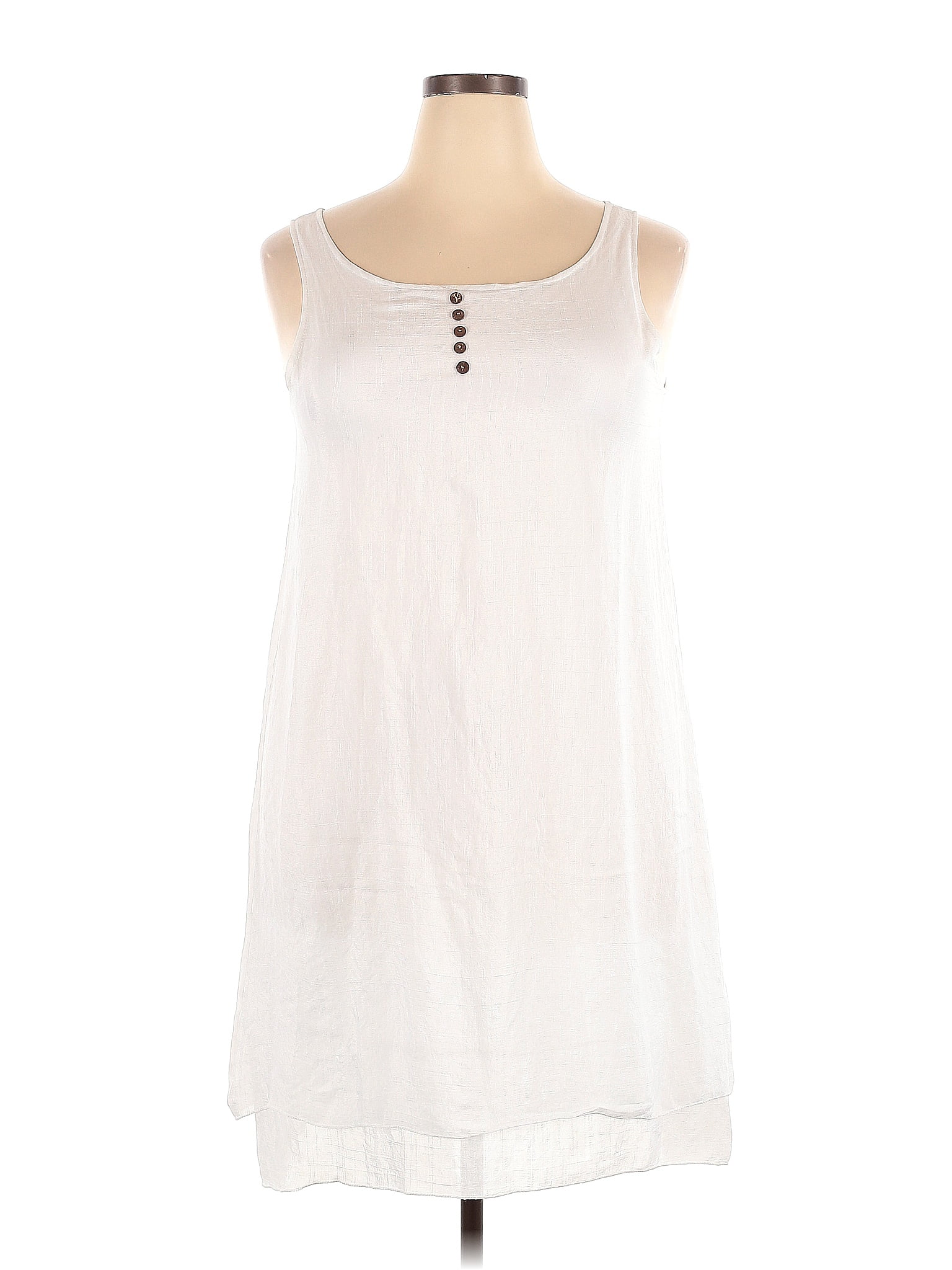 Unbranded White Casual Dress Size 4x Plus 52 Off Thredup