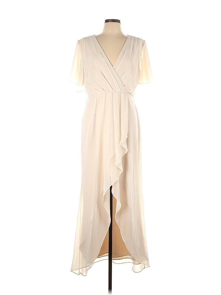 Pre-owned Fame And Partners Cocktail Dress In White