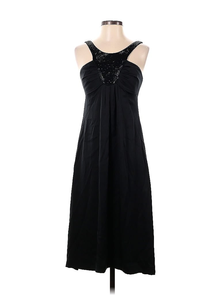 Banana Republic 100% Silk Solid Black Cocktail Dress Size 4 - photo 1