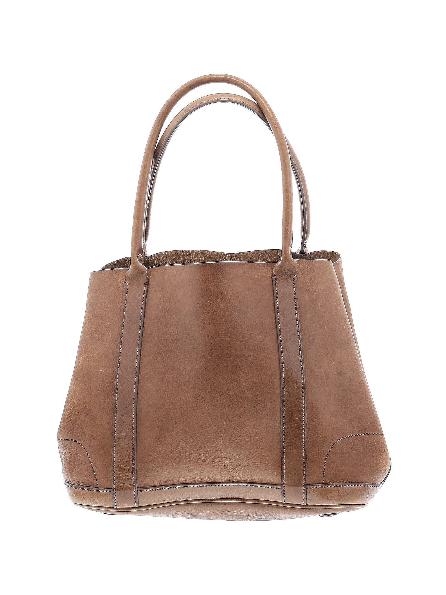 J.Crew Collection 100% Leather Solid Brown Tan Leather Shoulder Bag One ...