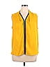 Kenneth Cole New York 100% Polyester Yellow Sleeveless Blouse Size XL - photo 1