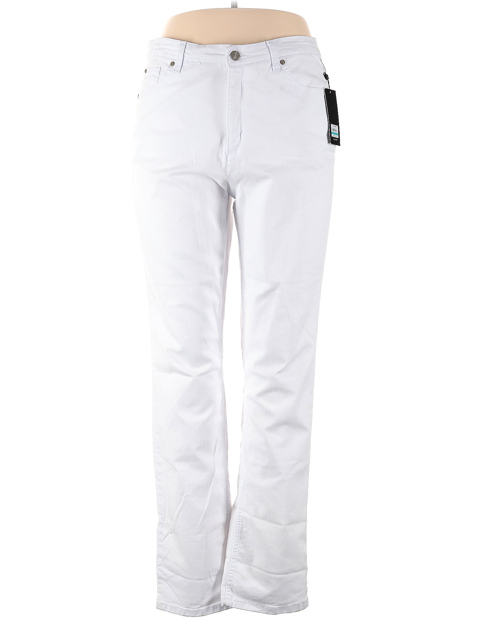 Jones New York Solid White Jeans Size 16 - 75% off | ThredUp