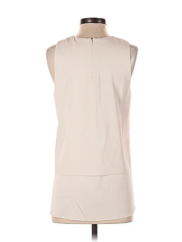 Theory Solid Ivory Sleeveless Blouse Size S - 82% off