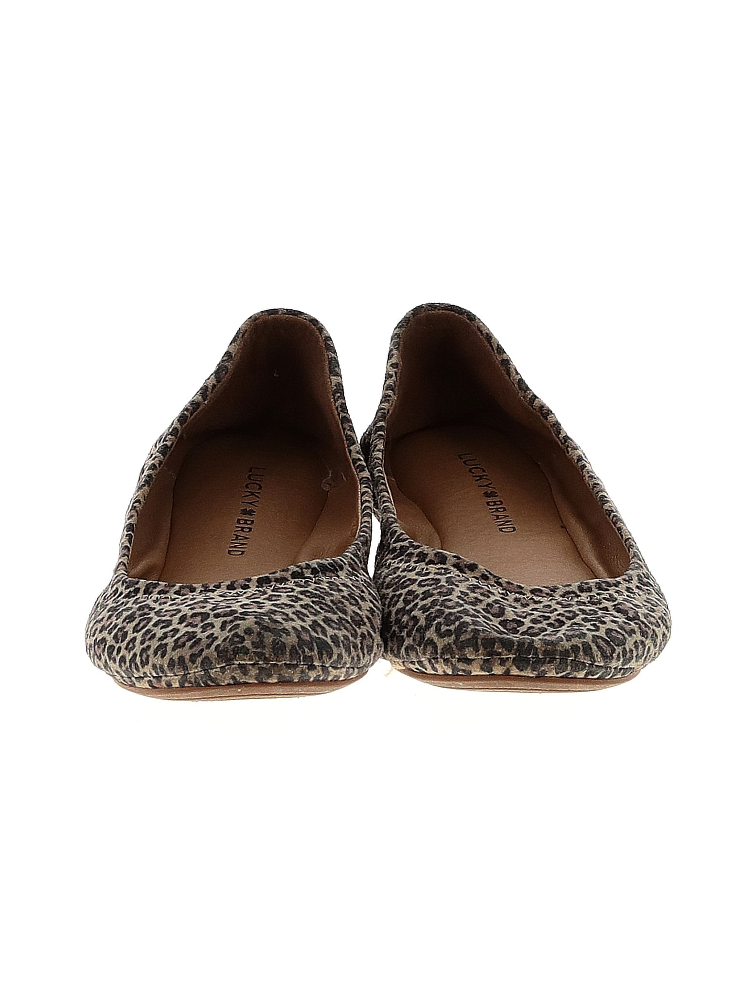 Lucky Brand Leopard Print Multi Color Brown Flats Size 6 1/2 - 47