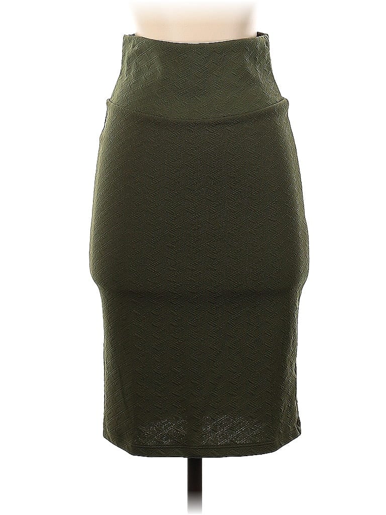 Lularoe Solid Tortoise Green Casual Skirt Size XS - photo 1