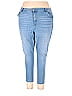 Wax Jean Solid Marled Tortoise Hearts Ombre Blue Jeans Size 20 (Plus) - photo 1