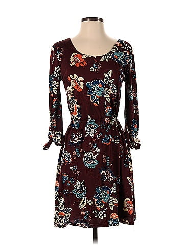 Lularoe Floral Burgundy Leggings One Size - 55% off