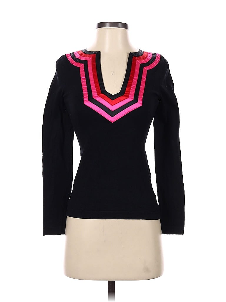 Pre-owned Inc International Concepts Silk Pullover Sweater In Black