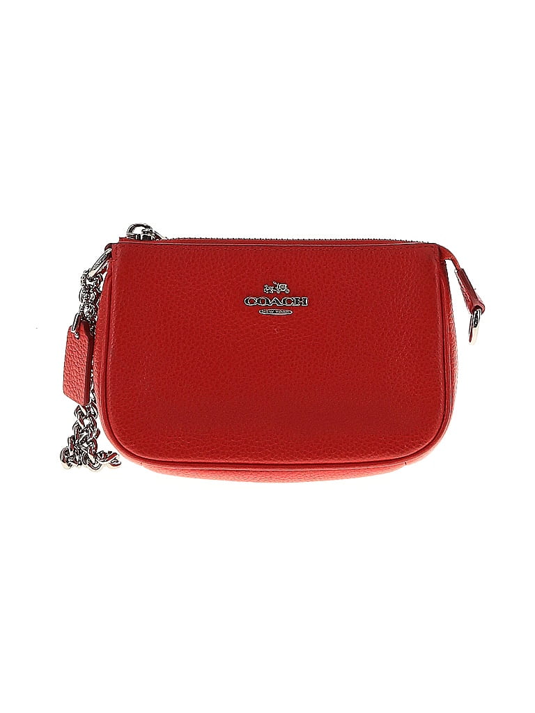 Coach 100% Leather Red Leather Wristlet One Size - 71% off | ThredUp