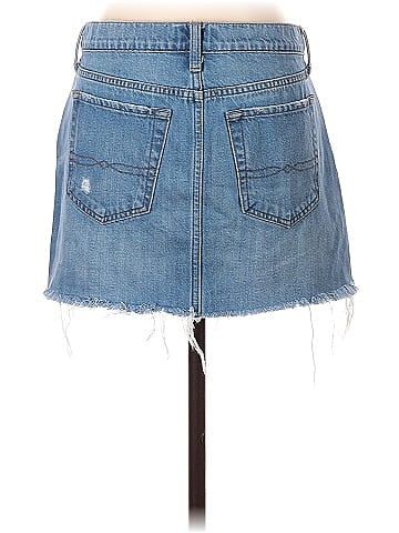 Lucky Brand 100% Cotton Solid Blue Denim Skirt Size 2 - 70% off