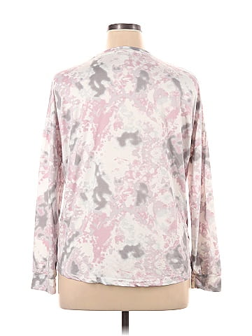 Badgley Mischka Multi Color Pink Long Sleeve T-Shirt Size XL - 71% off