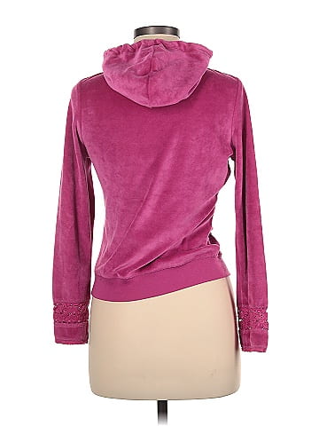 BCBGMAXAZRIA Solid Pink Zip Up Hoodie Size M Petite 80 off