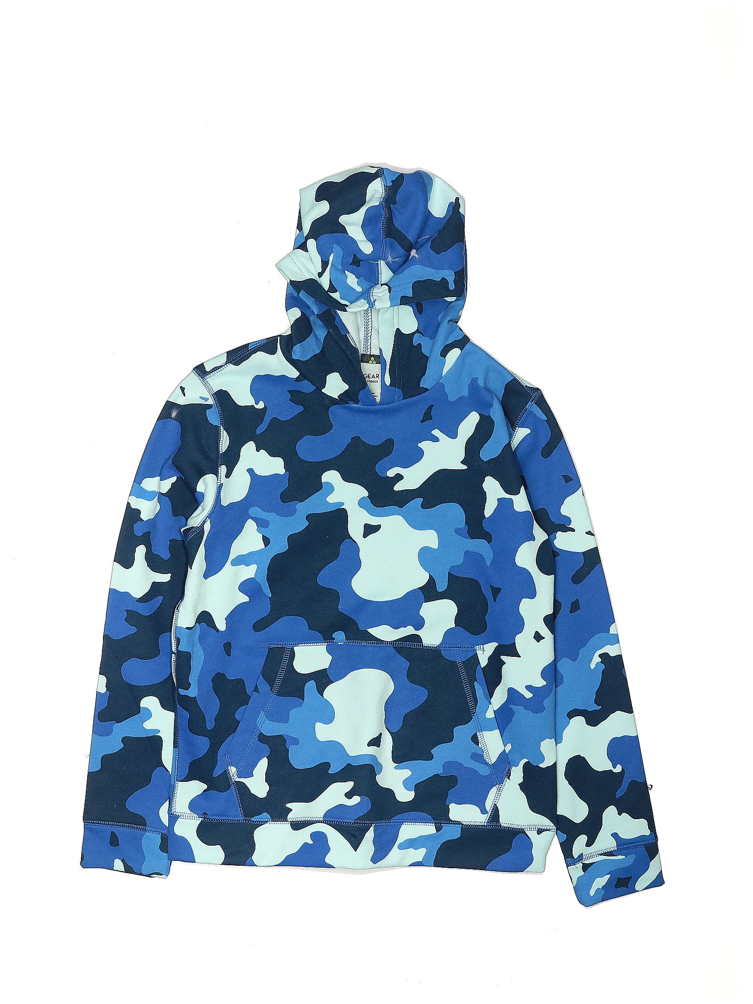 Tek Gear Camo Blue Pullover Hoodie Size L (Kids) - 45% off