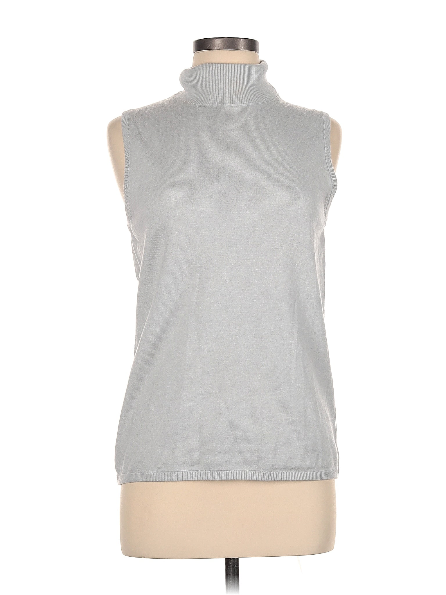 Ann Taylor LOFT Square Neck Racerback Sweater Tank Top Size Large Grey  Color NWT