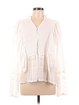 Pink Ripple Long Sleeve Blouse (view 1)