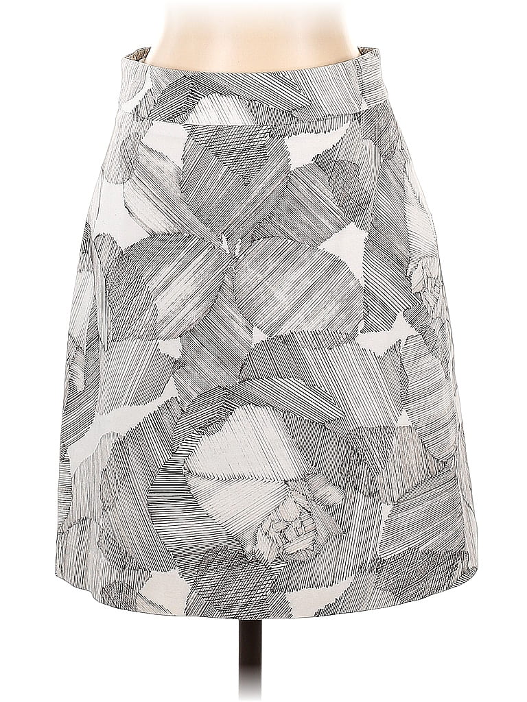 BOSS by HUGO BOSS Jacquard Argyle Graphic Gray Casual Skirt 36 Waist - photo 1