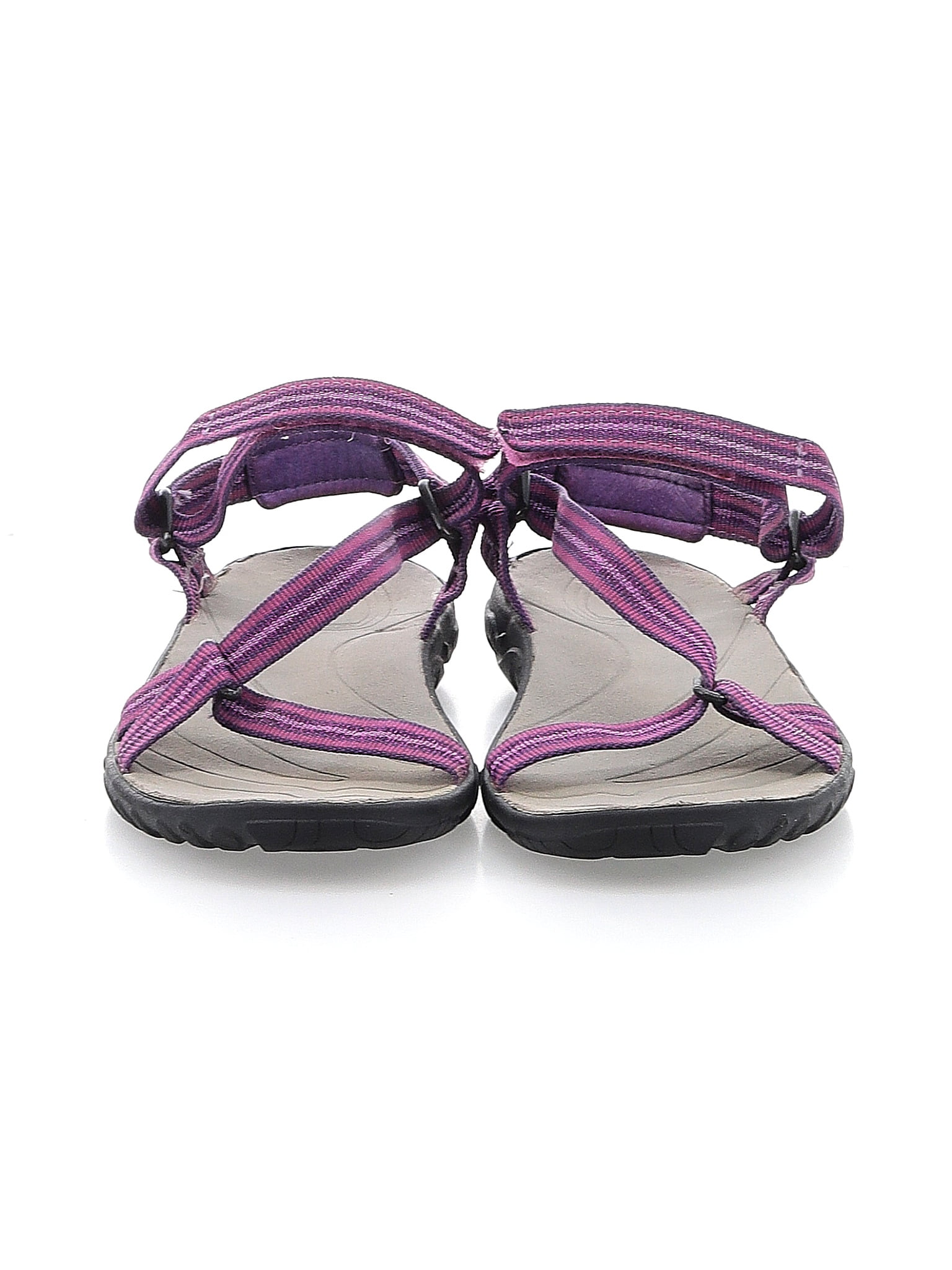 Assorted Brands Solid Stripes Purple Sandals Size 2 - 51% off | ThredUp